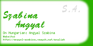 szabina angyal business card